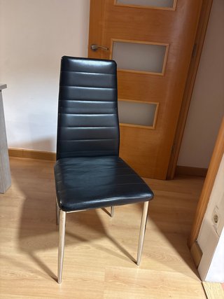 Set de 4 sillas de comedor negras