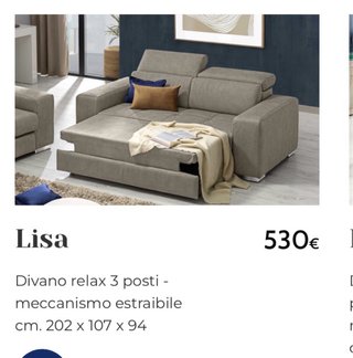 Divano letto grigio Mondo Convenienza