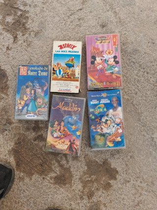 Lote de 6 Películas VHS Dibujos Animados