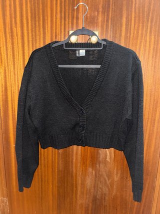 Cardigan Negro de Punto H&M Talla M