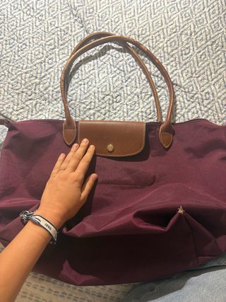 Bolso Longchamp Morado y Marrón