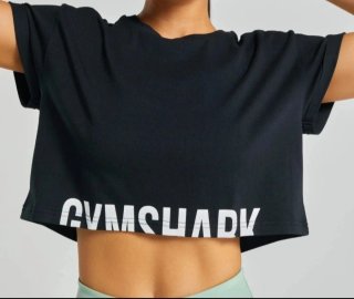 Camiseta top Gymshark Crop Top Negra