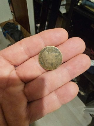 Moneda antigua española 5 céntimos de aṅo 1870