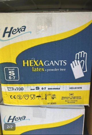 Guantes Hexa Latex Talla S (6-7)