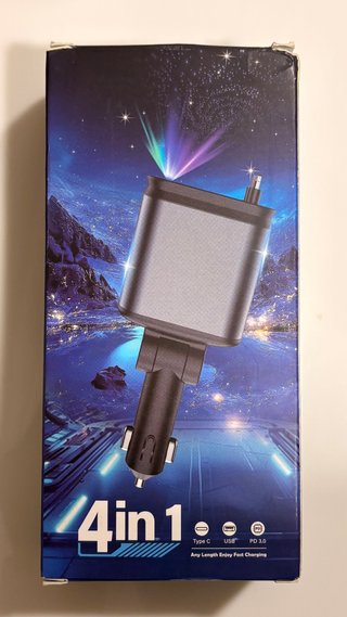 Cargador de Coche 4 en 1 con Luz Estrellada