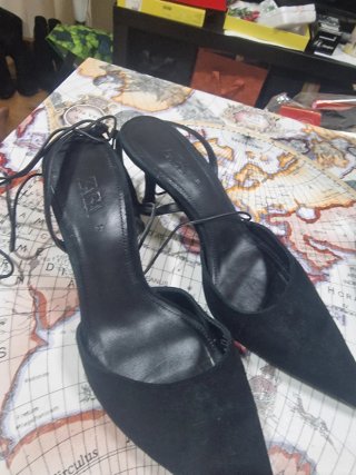 Zapatos de tacón Zara ante negro talla 37