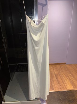 Vestido largo System Action blanco Talla S - Nuevo