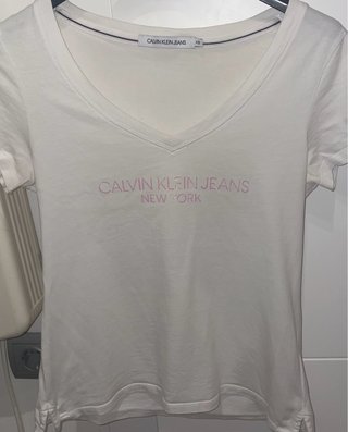 Camiseta Calvin Klein Jeans Blanca Talla XS