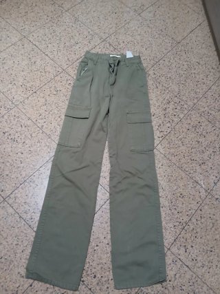 Jeans cargo donna verdi