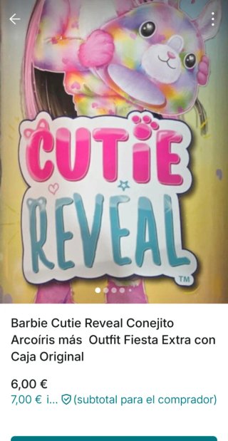Barbie Cutie Reveal Conejito y Outfit Extra