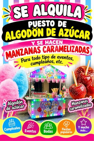 Alquiler de algodón dulce