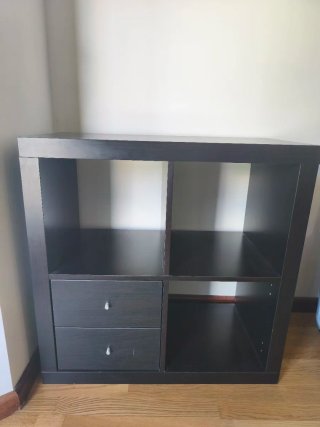 Estantería modular Kallax Ikea negra 77x39x77 cm