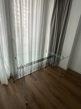 Tavolo da scrivania in vetro 160x80