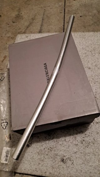 Manubrio per bici 58 cm argento nuovo mai usato