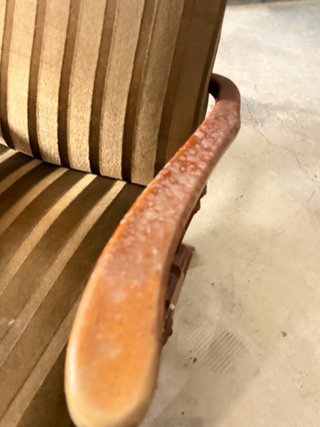 2 Sillas Antiguas de Madera y Terciopelo