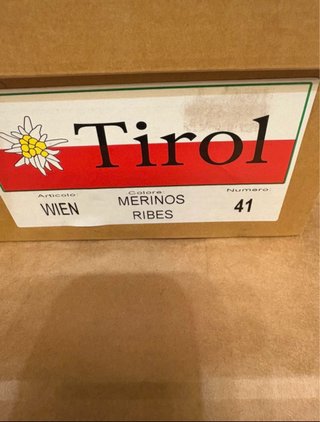 Pantofole in lana merino Tirol rosse n. 41