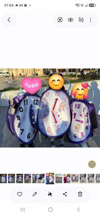Disfraz de Reloj Morado y Blanco