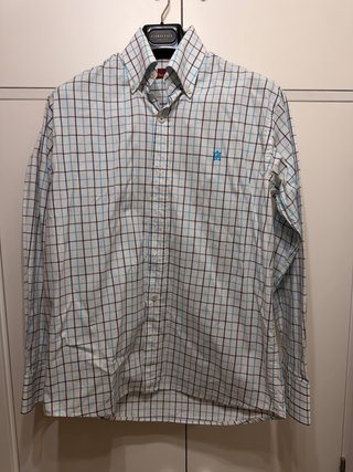 Camisa CORTEFIEL cuadros azul y blanco Talla M