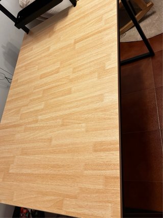 Tavolo da pranzo / Scrivania in legno e metallo + Supporto