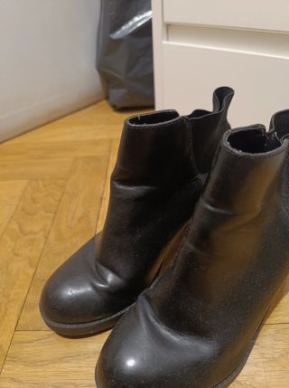 Botines negros tacón medio alto