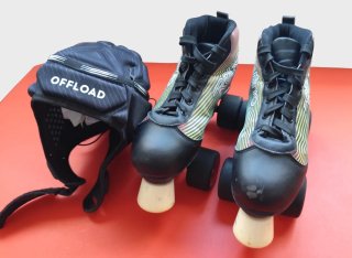 Patines de Hockey Reno talla 35 y Chichonera Offlo