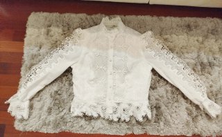 Camisa Talla S Encaje Blanco