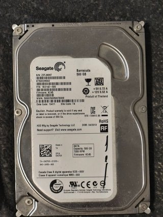Disco Duro Seagate Barracuda 500GB SATA 7200 RPM