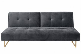 Sofá Cama de Terciopelo Gris