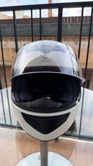 Casco Moto Shiro Certificado Blanco TALLA S