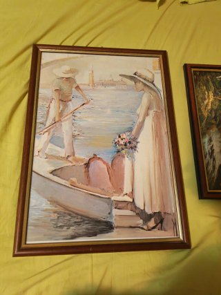Quadro con cornice in legno