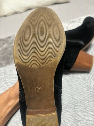 Botines de serraje negros talla 38