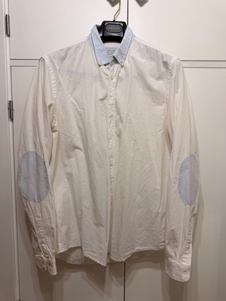 Camisa Zara Blanca Talla L Coderas