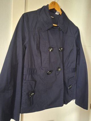 Trench corto azul marino
