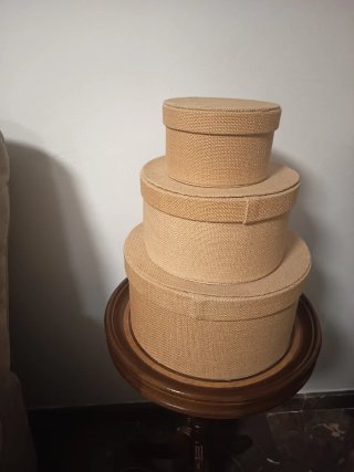 Set 3 Cajas Redondas Decorativas