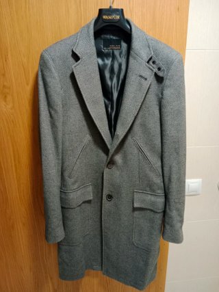 Abrigo Zara Gris Talla M