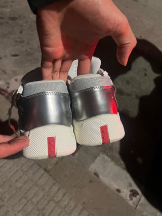 Zapatillas Prada Cup Plateadas