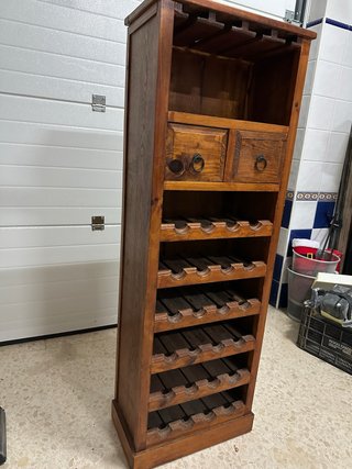 Mueble Botellero de Madera Maciza