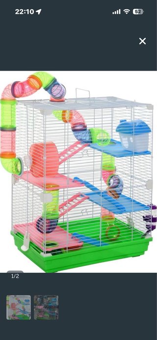 Jaula Hamster con Tubos y Accesorios