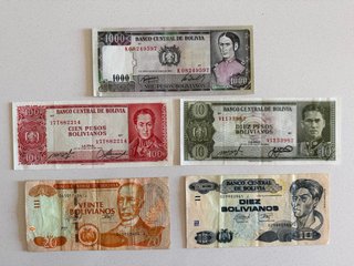 Colección Billetes Bolivia