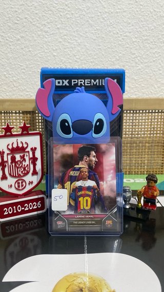 Cromo Topps Now Lamine Yamal y messi
