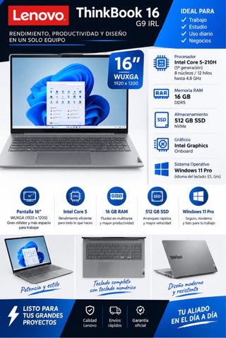 Lenovo ThinkBook 16 G9 IRL Core i5 16GB 512GB SSD