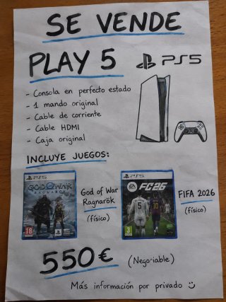 PlayStation 5 (PS5) con 2 giochi