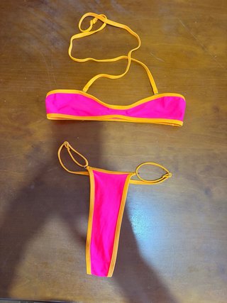 Bikini Mujer Rosa y Naranja