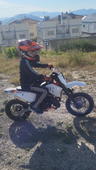 Moto de Cross Infantil Blanca