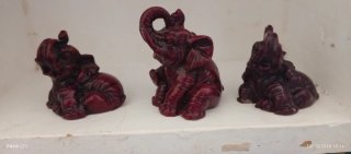 Lote 3 elefantes decorativos antiguos