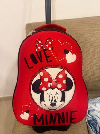 Maleta Infantil Minnie Mouse Roja
