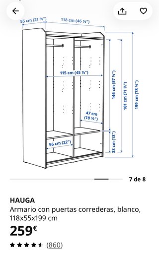 Armadio Ikea Hauga Bianco