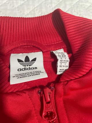 Chaqueta Adidas Roja Cremallera