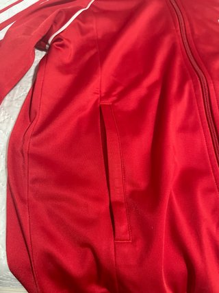 Chaqueta Adidas Roja Cremallera