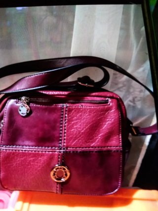 Bolso de mano tejido marrón
